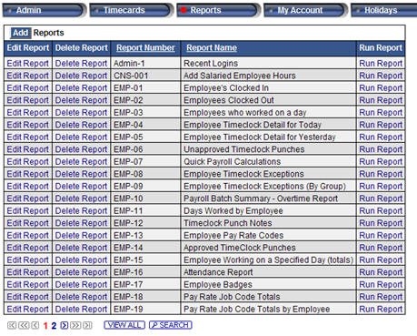 The Reports Screen